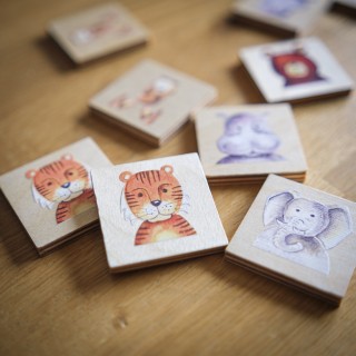 Dřevěné pexeso - zvířátka