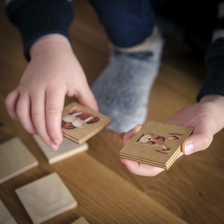 Dřevěné pexeso - zvířátka