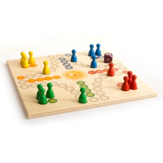 Dřevěné Člověče nezlob se - sluníčko