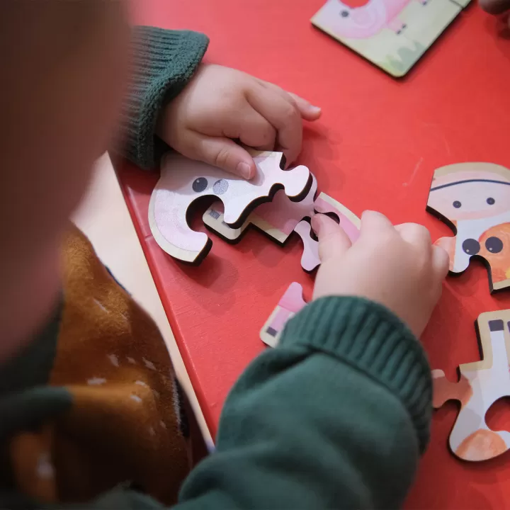 Dřevěné puzzle pro nejmenší, sada