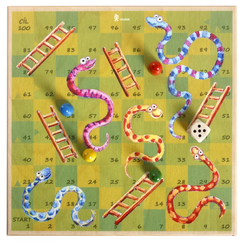 Hadi a žebříky (Žížaly) - dřevěná hra