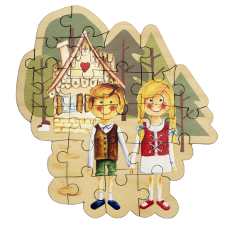 Dřevěné puzzle - Perníková chaloupka
