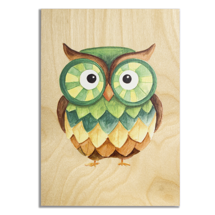 Dřevěný obraz - Sova