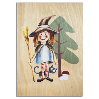 Dřevěný obraz - Čarodějnice
