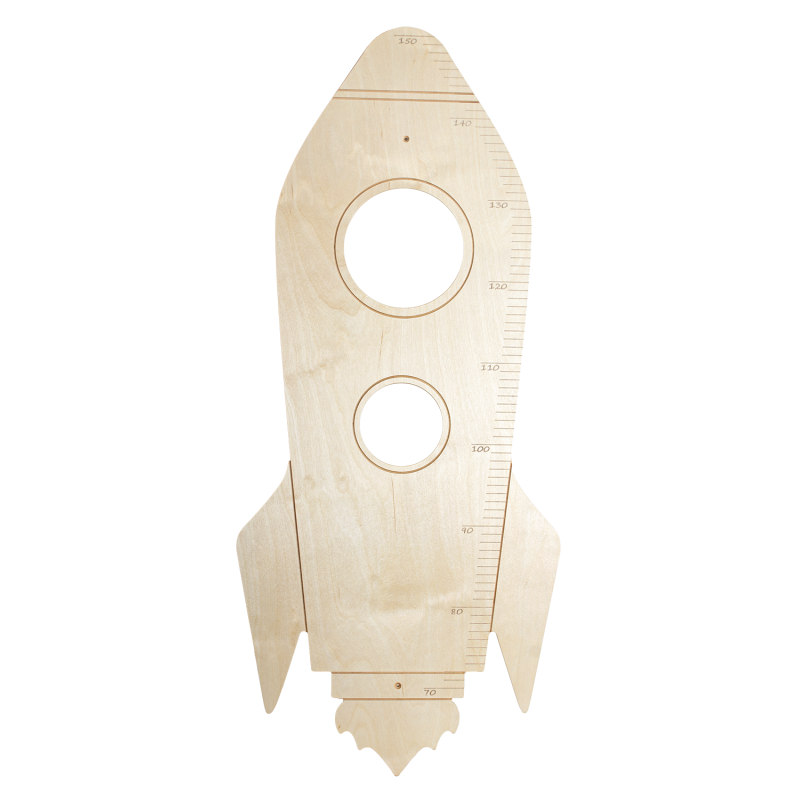 Dřevěný metr na zeď - Raketa