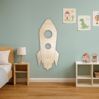 Dřevěný metr na zeď - Raketa