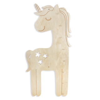 Dřevěný metr na zeď - Jednorožec