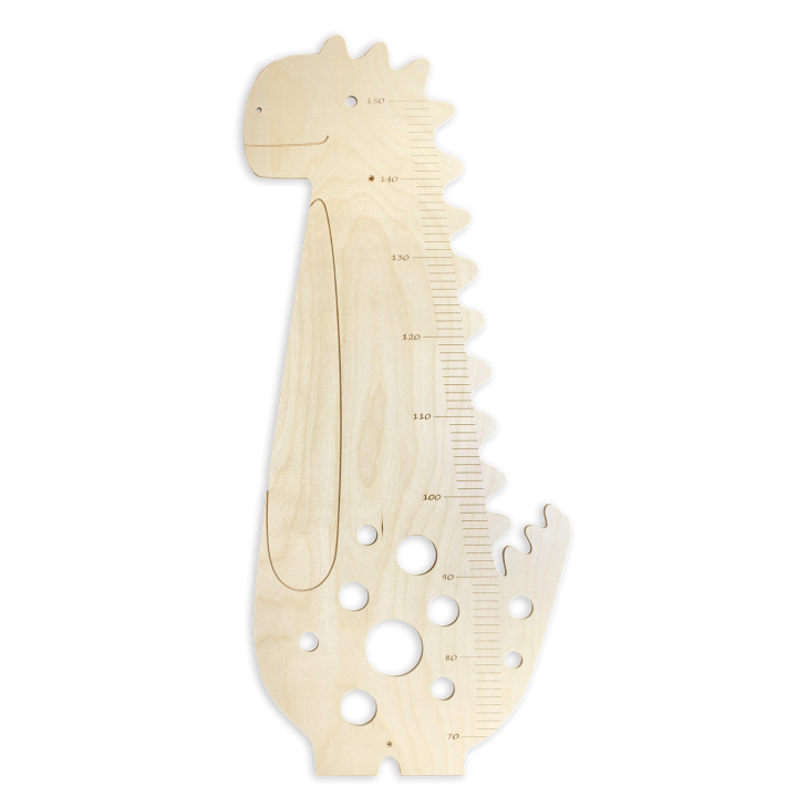 Dřevěný metr na zeď - Dinosaurus