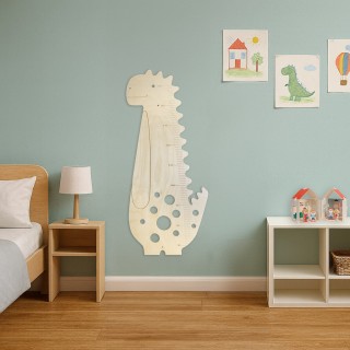 Dřevěný metr na zeď - Dinosaurus