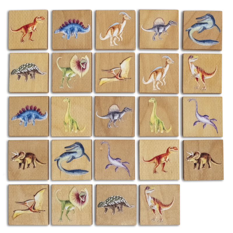 Dřevěné pexeso - dinosauři