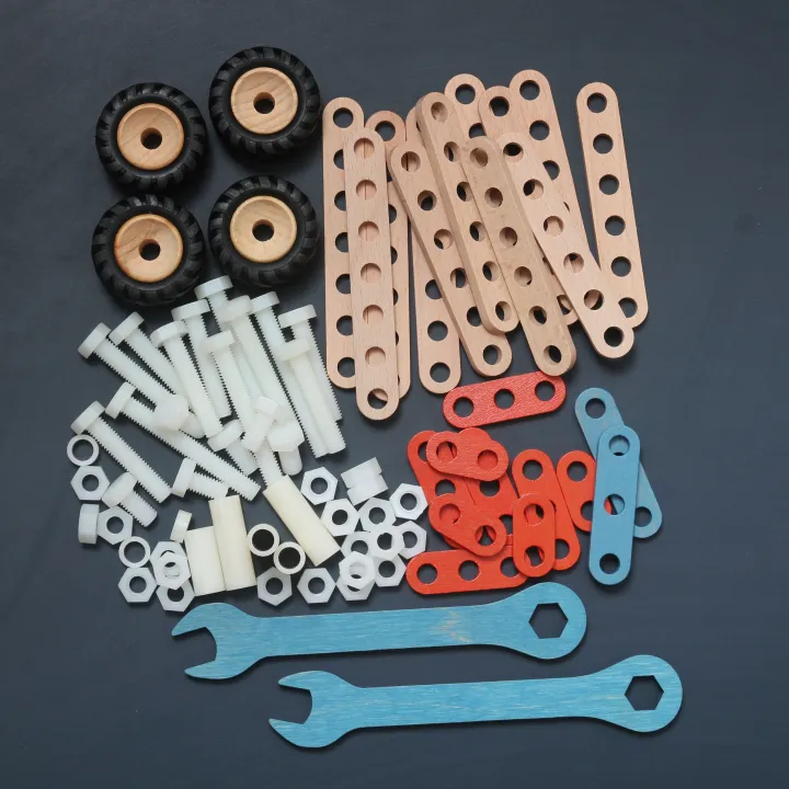 Dřevěná šroubovací stavebnice - Bagr