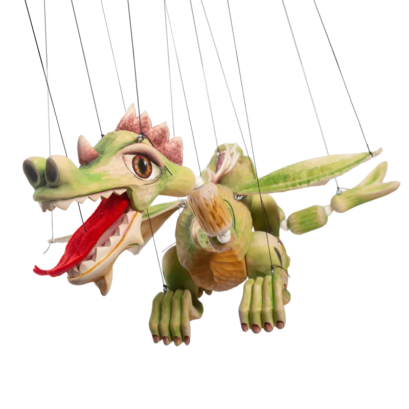 Marioneta Drak - dřevěná