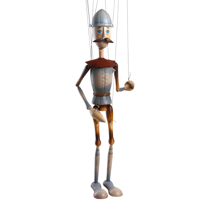 Marioneta Rytíř - malovaný, 60 cm