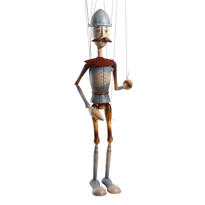 Marioneta Rytíř - malovaný, 60 cm