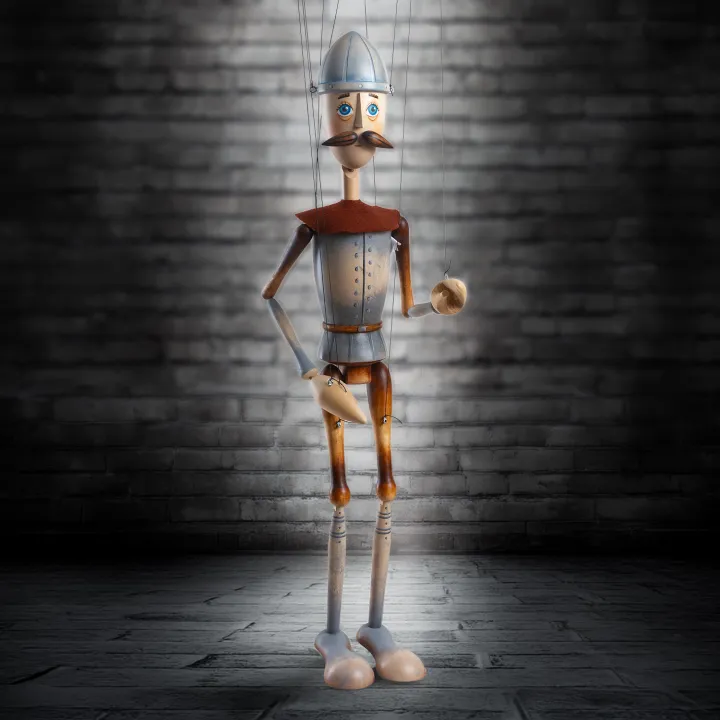 Marioneta Rytíř - malovaný, 60 cm