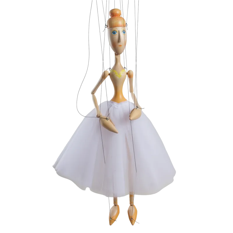 Marioneta Baletka, světlá - 56 cm