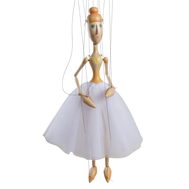 Marioneta Baletka, světlá - 56 cm
