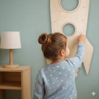 Dřevěný metr na zeď - Raketa