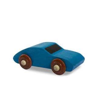 Dřevěné auto - modré