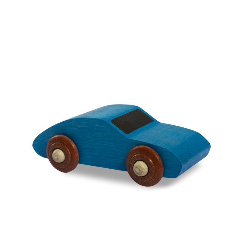 Dřevěné auto - modré