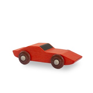 Dřevěné auto - červené