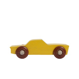 Dřevěné auto - žluté